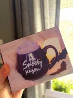 X5 Wholesale Spooky Season 2pc Purple Ceramic Mug & Socks Set