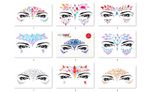 9 PCS Face Gems Adhesive Glitter Jewel Tattoo Sticker Festival Gems Z9ZAKMIX-B
