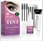 2in1 Brow & Lash Tint Kit Black Eyelash Eyebrow Dye 7ml Lasts 6 Weeks Salon Home