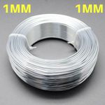 1mm Aluminium Craft Florist Wire Jewellery Modelling Bendy Silver 10m lengths