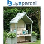 AFK Orchard Arbour Wooden Garden Seat Chair Outdoor Heritage Sage Green & Cream