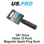 US PRO 3/8" Drive 14mm 12 Point Thin Wall Magnetic Spark Plug Socket 5871