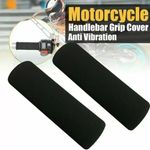 2Pcs Motorcycle Handlebar Grip Covers Foam Anti Slip Comfort Vibration Sleeve UK