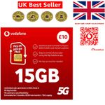 30-Day Vodafone PAYG SIM: 7GB 4G Data & Unlimited Calls - Perfect for Roaming