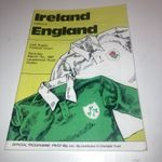 Ireland Rugby Union Programmes