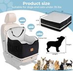 KYG Washable Dog Car Seat Dog Bed for Medium Small Sized Dog with Safety Harness