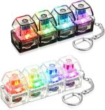 Light Up Keyboard Keychain Fidget Toy LED Clickable Button Desk Stress Relief