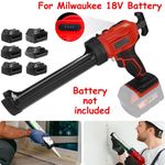 4 Adjustable Speed Electric Caulking Gun For Milwaukee 18V Battery w/  LED Light
