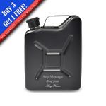 Personalised Engraved Black Jerry Can Hip Flask