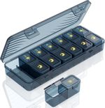Weekly Pill Organizer 2 Times a Day Portable Travel 7 Day Lightproof Pill Box