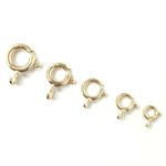 Solid 9ct Gold Bolt Ring Open Jewellery Clasp Spring Ring 4mm 5mm 6mm 7mm 8mm
