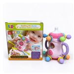 Baby Bottle Pull String Teething Toy Sensory Rattle Soother for Newborn Gift