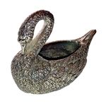 CHARMING VINTAGE SILVER PLATED 'SWAN' PINCUSHION HOLDER