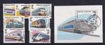 Stamps Madagascar MiNo 1562 - 1568 + Bl. 238 Stamped 1993 Railroad