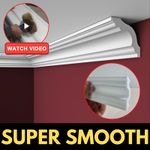 COVING Polystyrene SUPER SMOOTH CORNICE HL50 50x50mm 2M Ceiling Lightweight  XPS