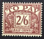 1961 Postage Due / To Pay 2s6d Purple/Yellow SG D65wi Watermark Sideways Inv MNH