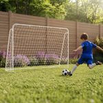 Charles Bentley 7ft x 5ft Metal Football Goal Posts & Net