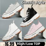 Womens Sneakers Ladies High Top Chunky Platform Wedge Trainer Walk Casual Shoes