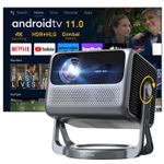 Nova-C40 Beamer Android TV 11.0, 90 Gimbal Portable Projector, 4K Home Theater