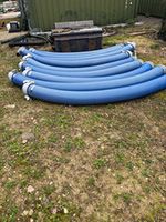 Flexible Corrugated Plastic Straight Hose Tube w/ Metal Couplings, Pack of 6