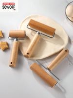 Dough Baker Roller Small Wooden Rolling Pin Non Stick for Pizza Baking Home UK