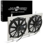 JAPSPEED ALLOY RADIATOR DUAL 80W 12V FAN SHROUD KIT FOR MAZDA RX8 1.3 03-12