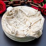 Skeleton Bones Ashtray Cigarette Holder Gothic Skull Pagan Wiccan Home Decor