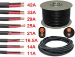 Twin 2 Core Cable 12v 24v 2Core Flat Thin Wall Wire All Amp Red/Black Automotive