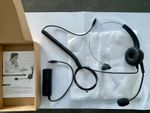 Corded Noise Cancelling Call Centre Telephone/Mic Headset with Mute RJ9 Plug