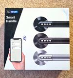 XFORT Keyless Smart Door Lock Handle, Keypad, App/Smartphone Compatible, Silver