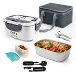 Electric Lunch Box Food Heater Heated Lunch Box for Truck and Car Drivers WHITE