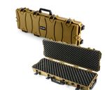 Large Wheeled Airsoft Rifle Hard Gun Case - Brown (Wave) UK