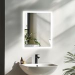 LUVODI 400x500mm LED Lightd Bathroom Mirror Anti-Fog Demister Pad, Energy-Saving
