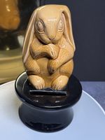 Vintage Money Box Rabbit on the Hat Ceramic