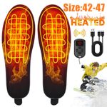 Heated Insoles USB Rechargeable Electric Heated Insoles with Remote Control