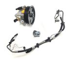 Power Steering Pump + High Pressure Pipes + One Use Nut for Ford Focus 2004-2011