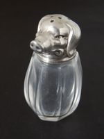 Antique Solid Silver Novelty Pepper Pot Pig