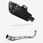 Honda MSX125 Grom 13-20 Low Mount Exhaust System XP8C Carbon Fibre End Can