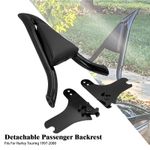 Black Detachable Backrest Sissy Bar For Harley Touring Road King Glide 1997-2008