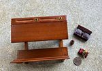 1:12 Heidi Ott Dollhouse Wooden Double School Desk XY770W
