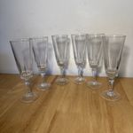 6x Set of 6 Vintage French Luminarc Champagne Flutes Glasses Stunning 18cm Tall