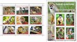 Stamp sheet+block Humboldt's monkey Korea 2021 issue