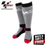 MotoGP Motorcycle Race Boot Socks Grey Black Red Socks With Ankle Support