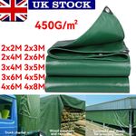 PVC 450gsm Extra Heavy Duty Tarpaulin Waterproof Ground Sheet Cover Lorry Tarp