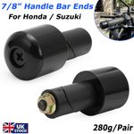 7/8" Handle Bar Ends Heavy Weight Vibration Reducing Grip Plug For Suzuki Honda