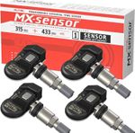4X Autel TPMS MX-Sensor 315MHz&433MHz Universal Programmable Sensors Metal Valve