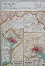 1903 Maryland and Delaware state map. United States. Washington DC & Baltimore.