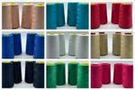  4 x 5000 YARDS CONES SEWING THREAD POLYESTER, OVERLOCKING 120s SPUN 
