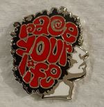 Marco Simoncelli Race Your Life enamel pin badge. Super Sic 58, Honda RC212V