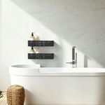 2Pcs Suction Cup Shower Caddy Bath Organizer Bathroom Storage Baskets W/12 Hooks